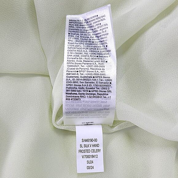 Banana Republic Serenade Silk Charmeuse V Neck Slip Maxi Dress Frosted Celery S - Picture 8 of 11